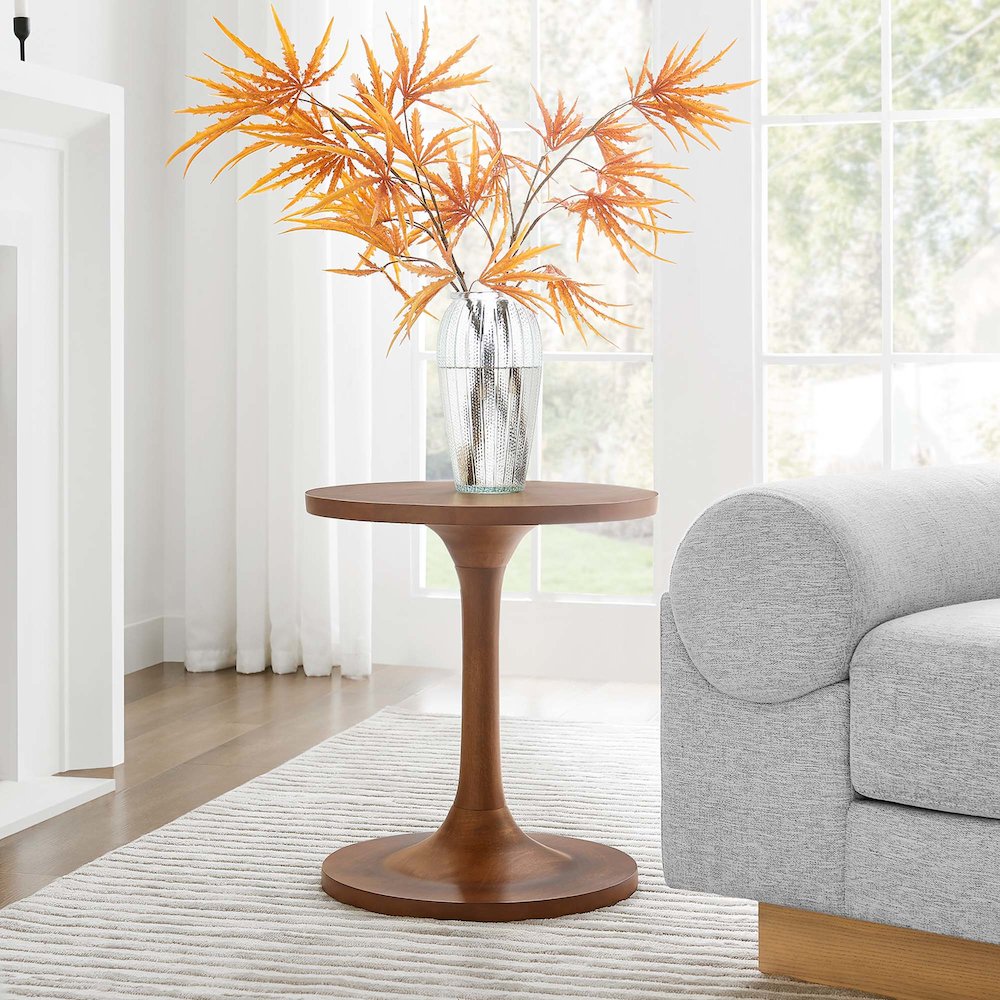 Lina Round Wood Side Table. Picture 8