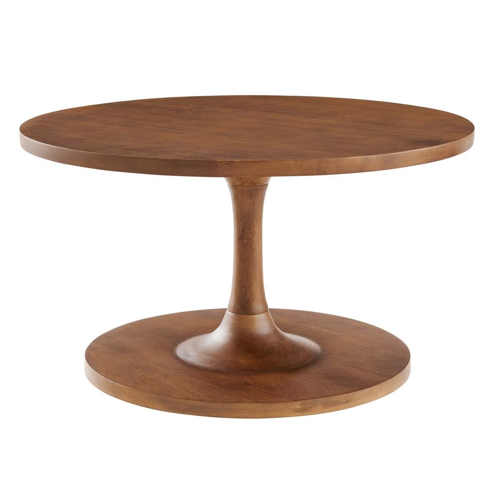 Lina Round Wood Coffee Table. Picture 1