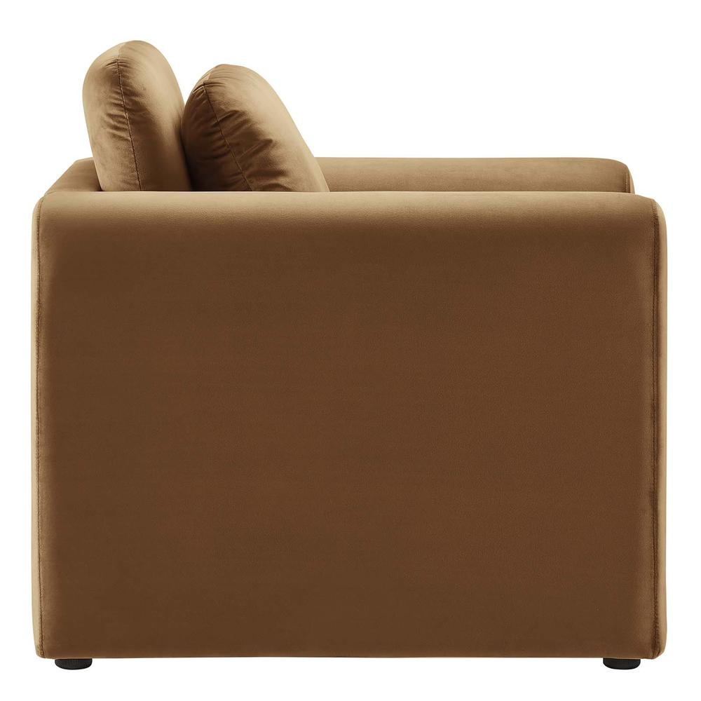 Waverly Performance Velvet Armchair. Picture 2