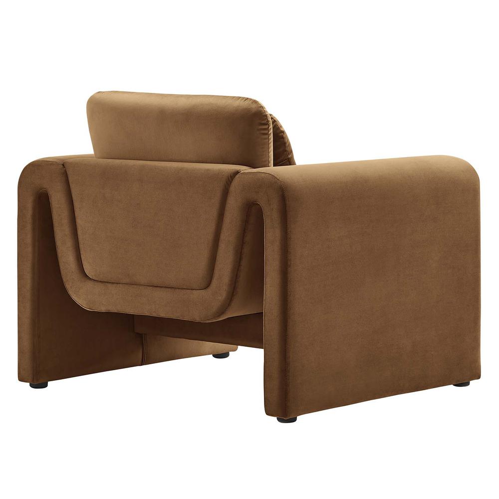 Waverly Performance Velvet Armchair. Picture 3