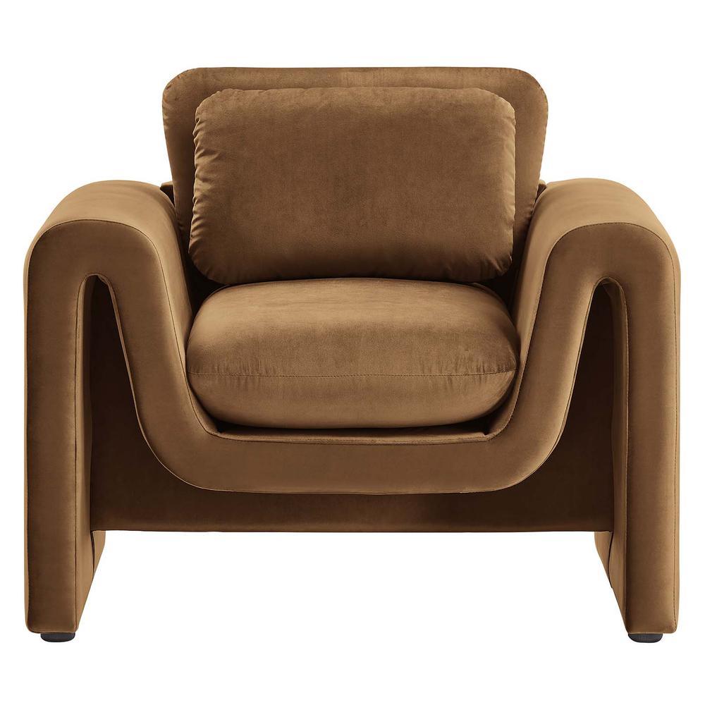 Waverly Performance Velvet Armchair. Picture 4