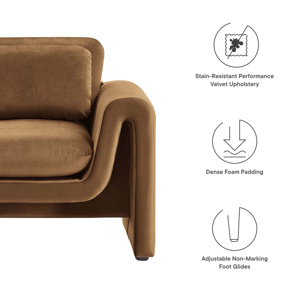 Waverly Performance Velvet Armchair. Picture 6