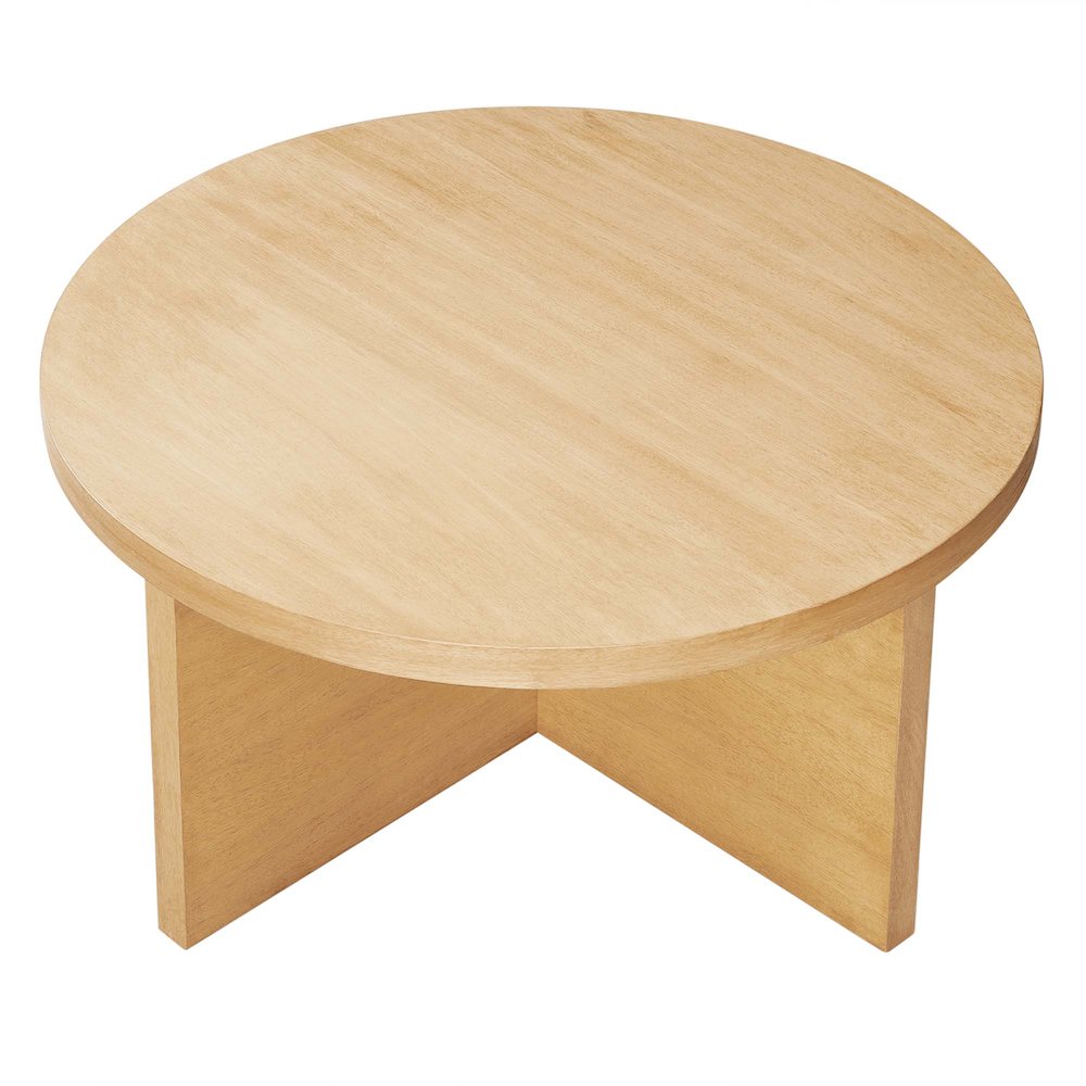 Silas Round Wood Coffee Table. Picture 5