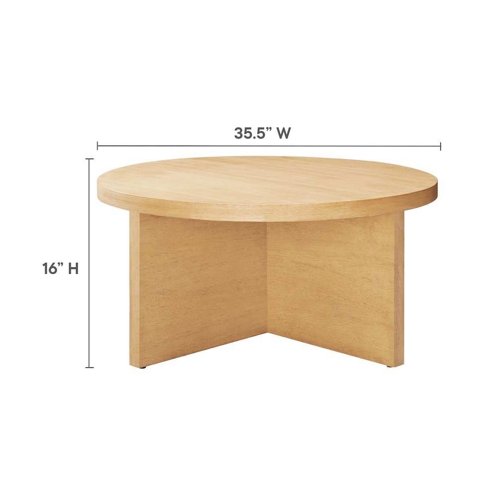 Silas Round Wood Coffee Table. Picture 3