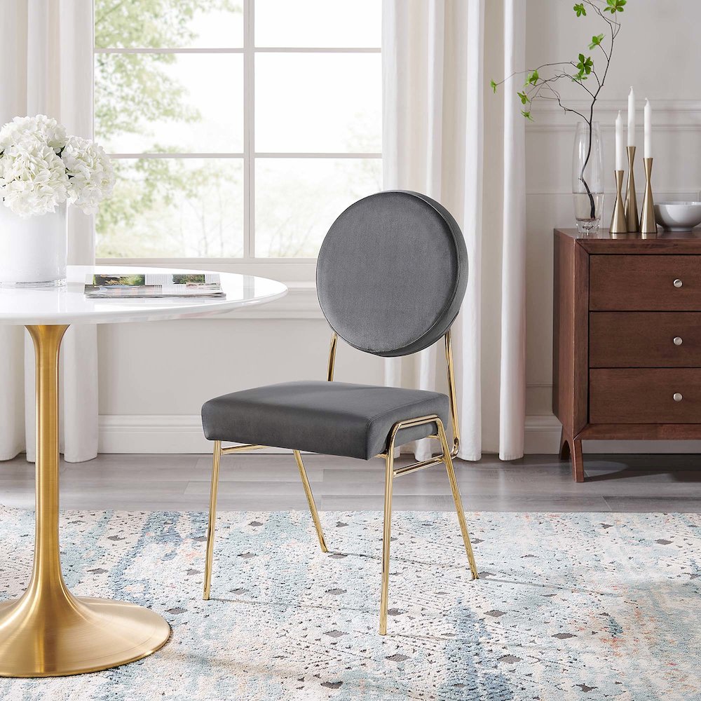 Craft Performance Velvet Dining Side Chairs Set of 2. Picture 10