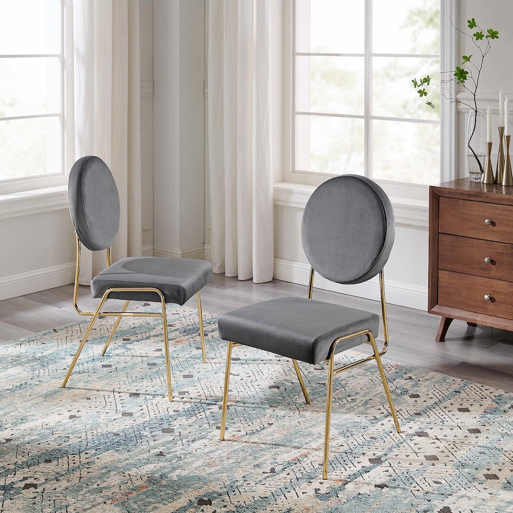 Craft Performance Velvet Dining Side Chairs Set of 2. Picture 9
