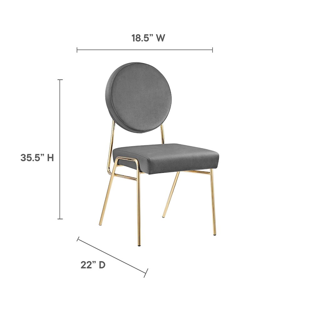 Craft Performance Velvet Dining Side Chairs Set of 2. Picture 3
