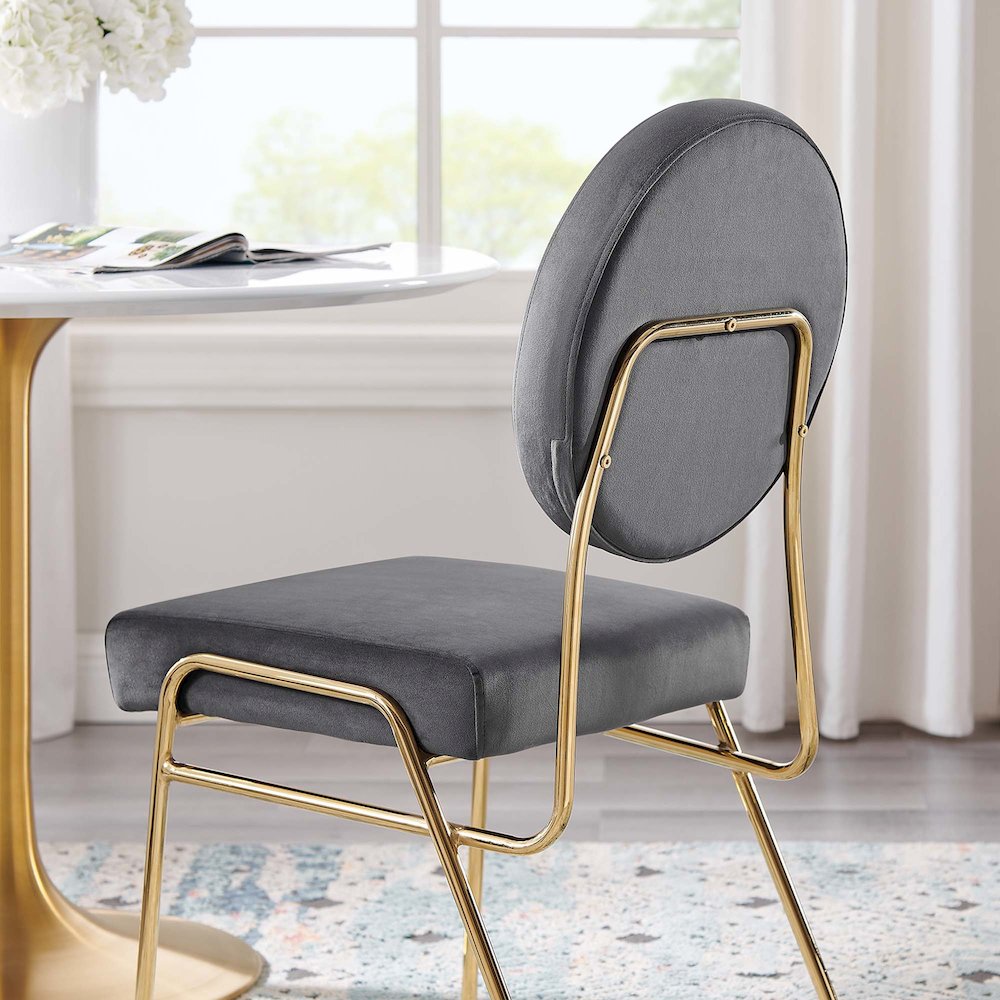 Craft Performance Velvet Dining Side Chairs Set of 2. Picture 11