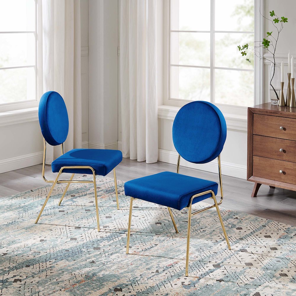 Craft Performance Velvet Dining Side Chairs Set of 2. Picture 9
