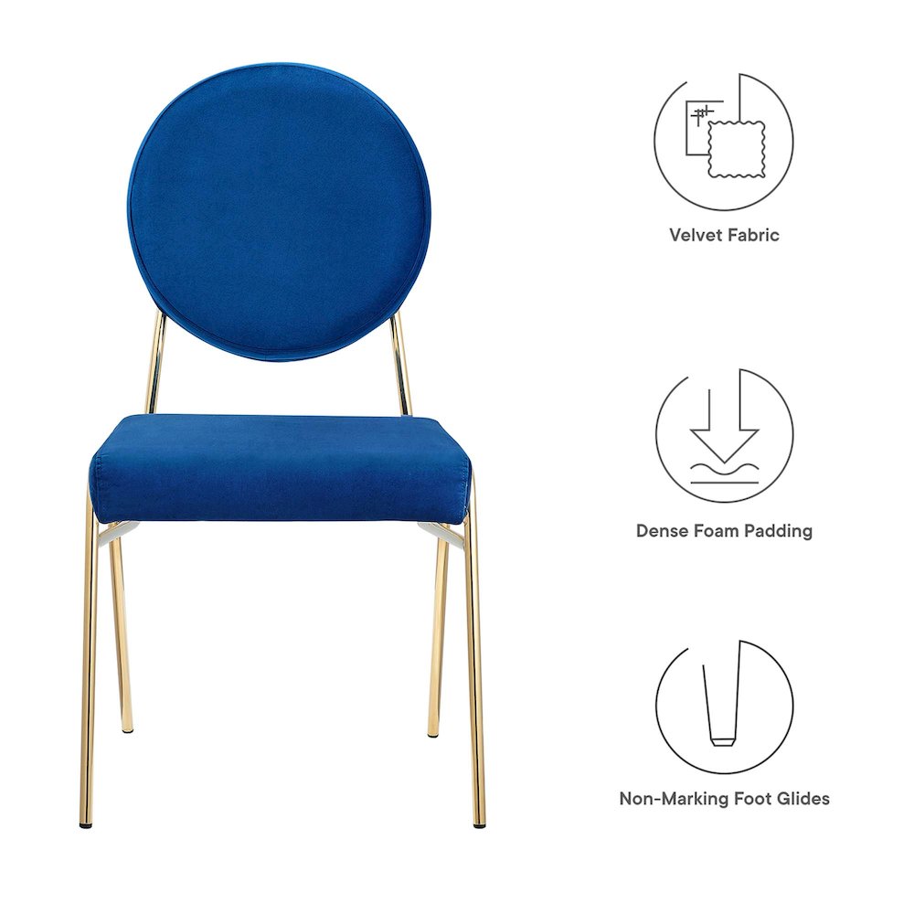Craft Performance Velvet Dining Side Chairs Set of 2. Picture 2