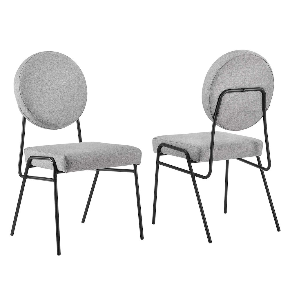 Craft Upholstered Fabric Dining Side Chairs Set of 2. Picture 8