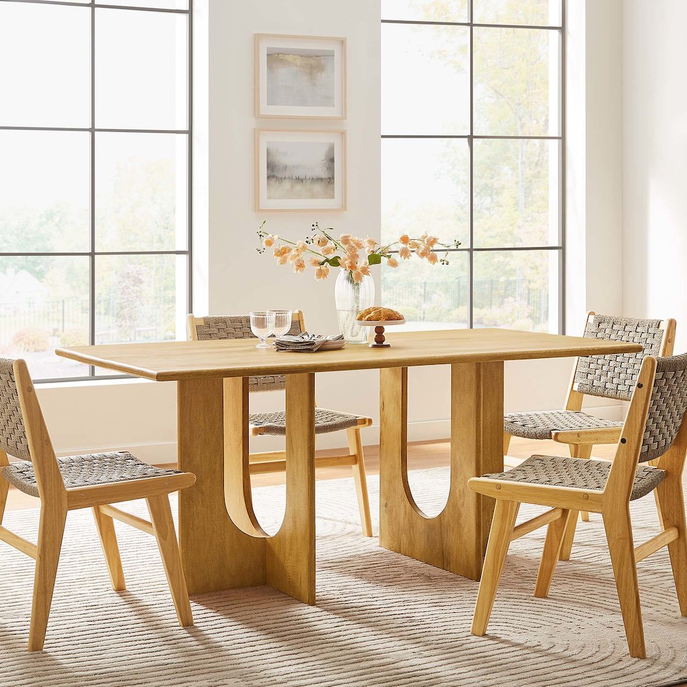 Rivian Rectangular 70" Wood Dining Table. Picture 9