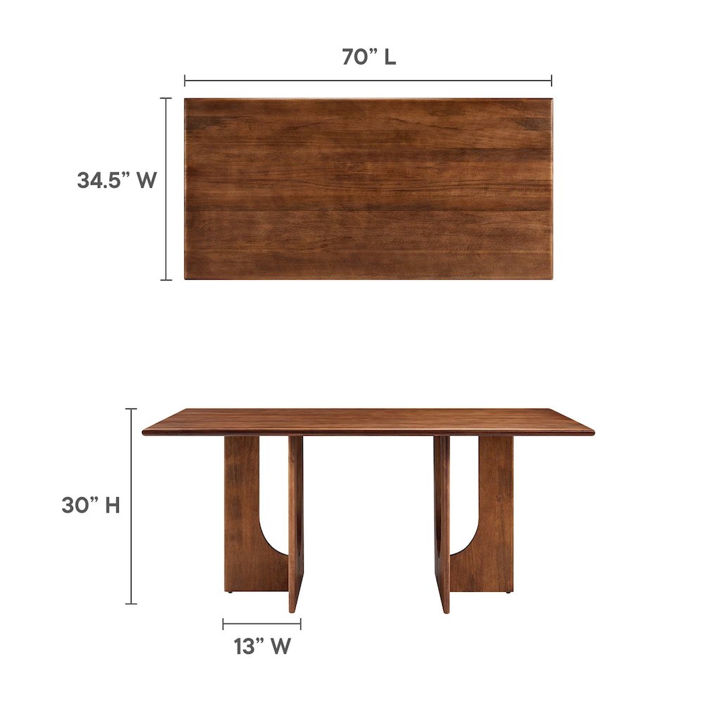 Rivian Rectangular 70" Wood Dining Table. Picture 3