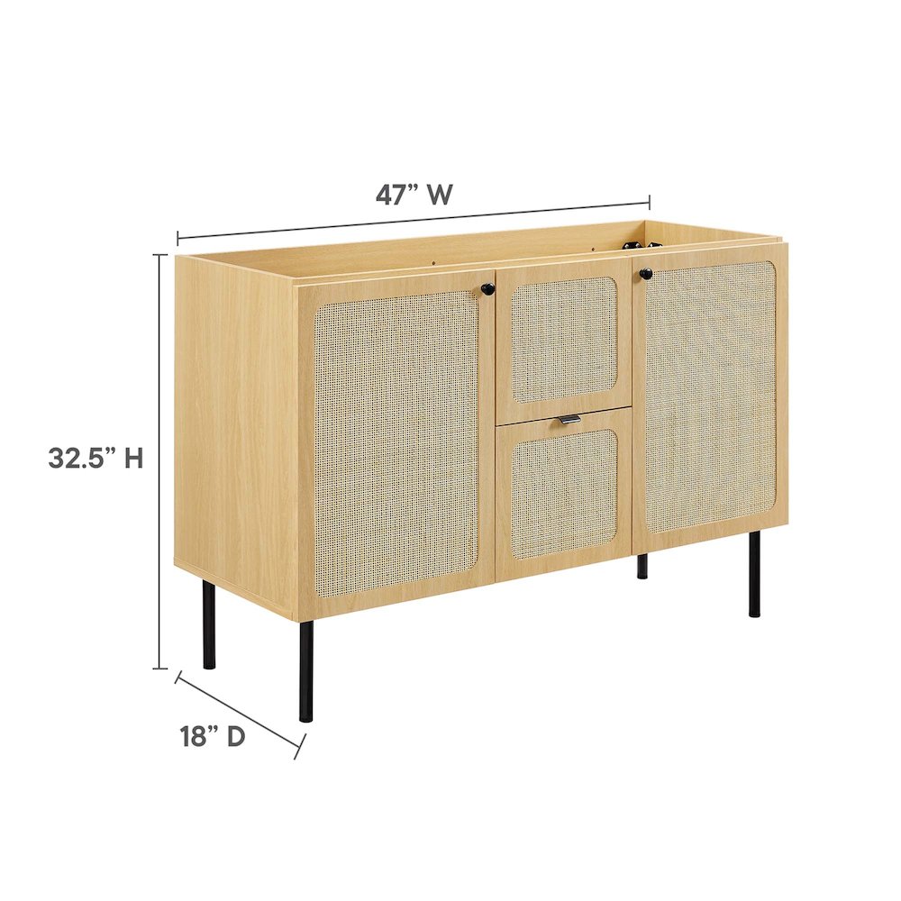 Chaucer 48" Bathroom Vanity Cabinet (Sink Basin Not Included). Picture 3