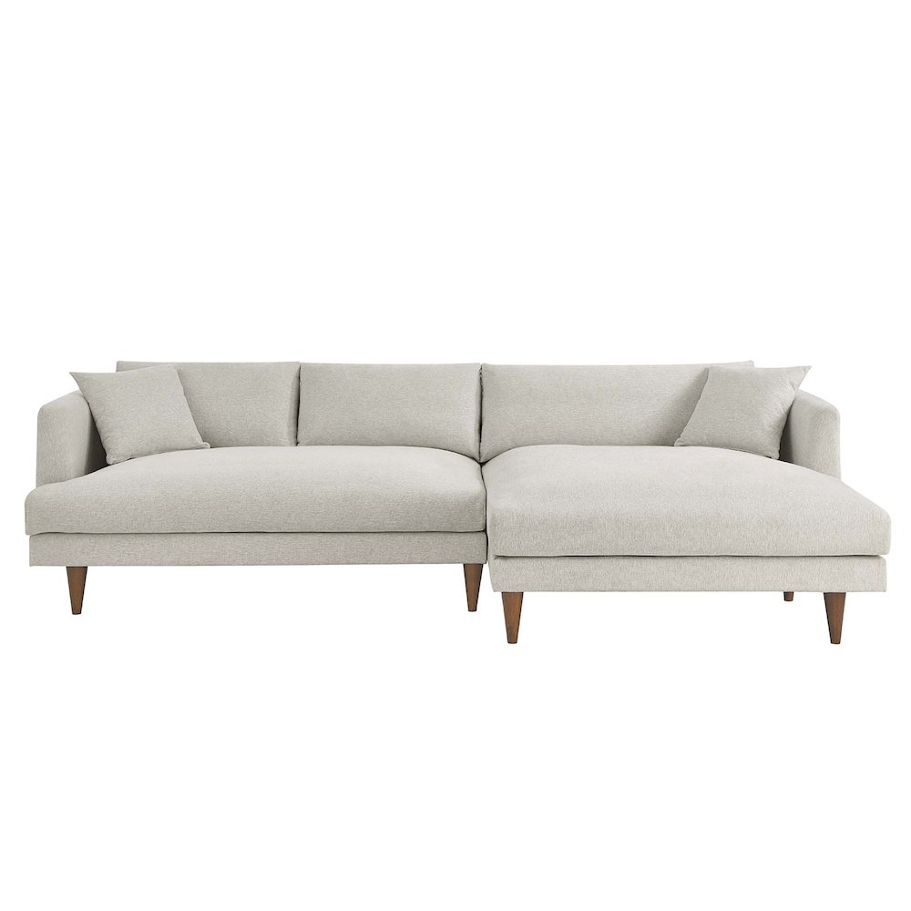 Zoya Right-Facing Down Filled Overstuffed Sectional Sofa. Picture 4