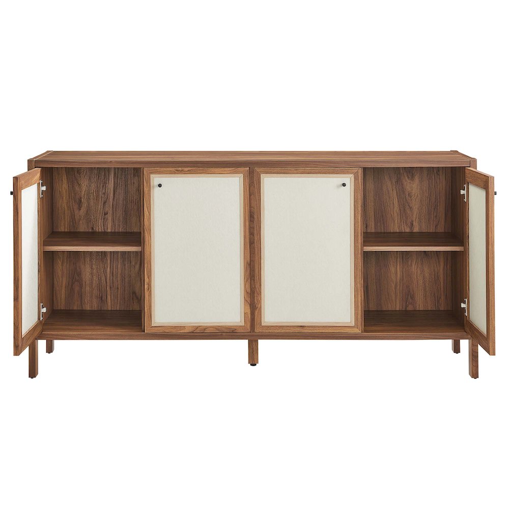 Capri 65" Wood Grain Sideboard Storage Cabinet. Picture 6