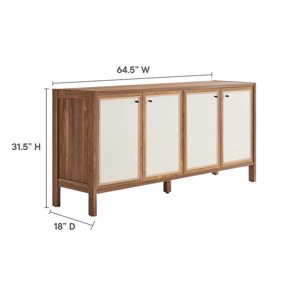 Capri 65" Wood Grain Sideboard Storage Cabinet. Picture 3