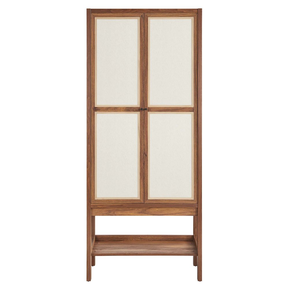 Capri Tall Wood Grain Standing Storage Cabinet. Picture 5