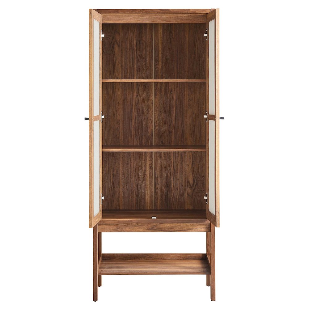 Capri Tall Wood Grain Standing Storage Cabinet. Picture 6