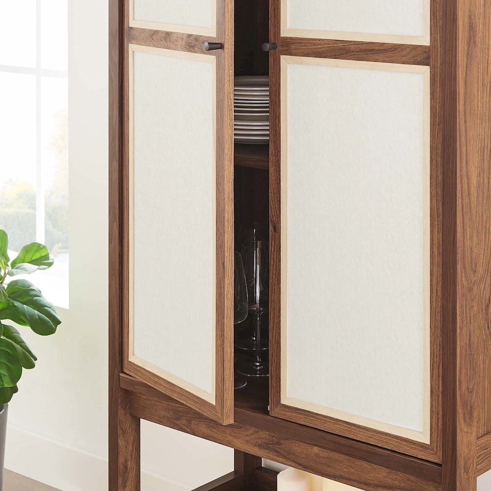Capri Tall Wood Grain Standing Storage Cabinet. Picture 9