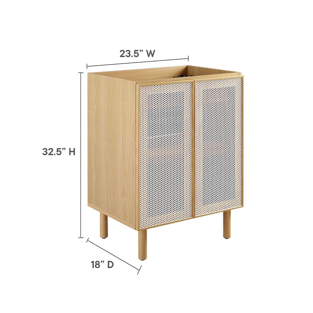 Calla 24" Perforated Metal Bathroom Vanity Cabinet (Sink Basin Not Included). Picture 2