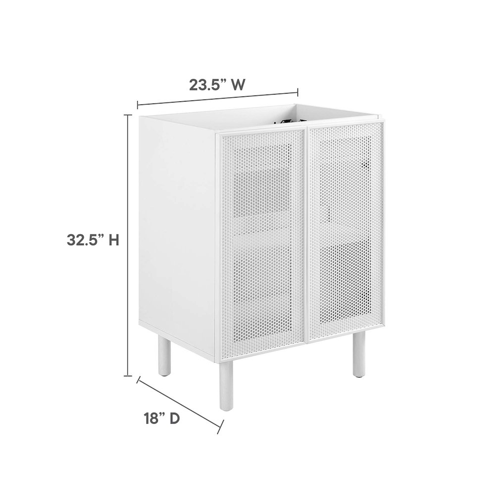 Calla 24" Perforated Metal Bathroom Vanity Cabinet (Sink Basin Not Included). Picture 2
