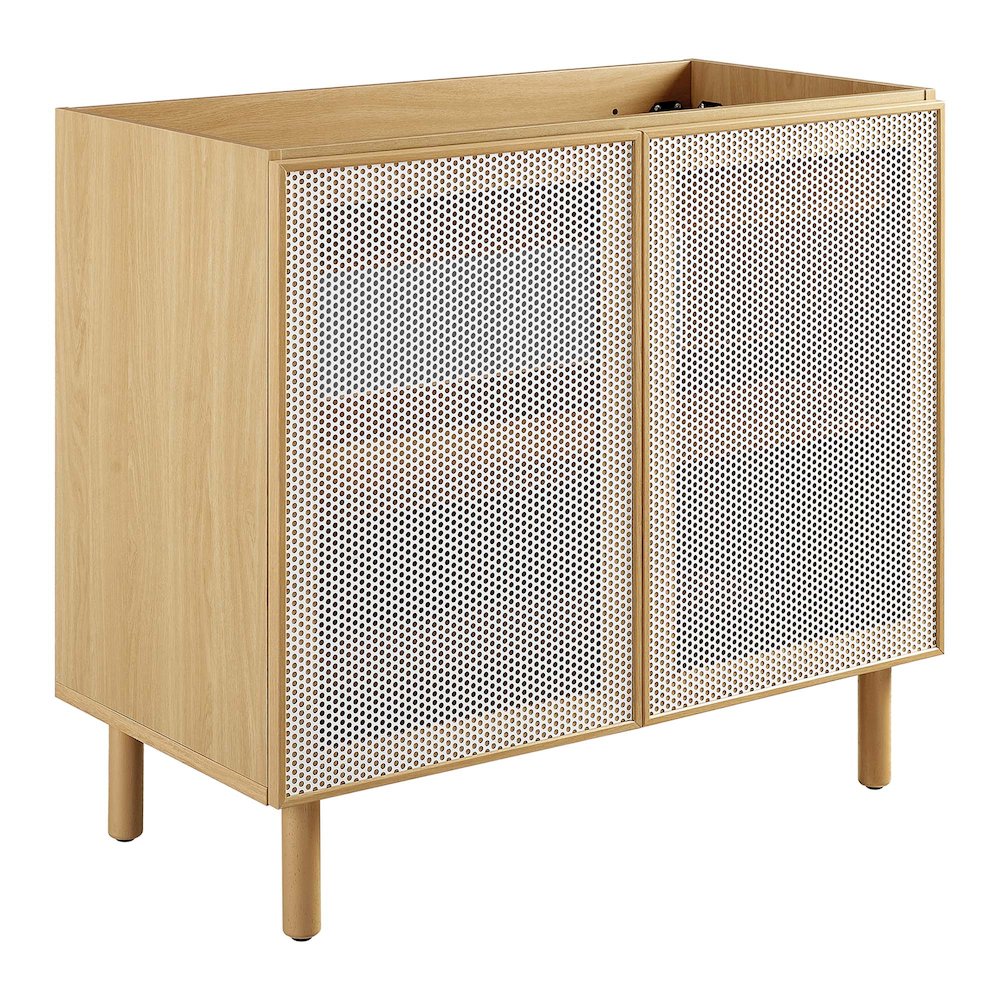 Calla 36" Perforated Metal Bathroom Vanity Cabinet (Sink Basin Not Included). Picture 1