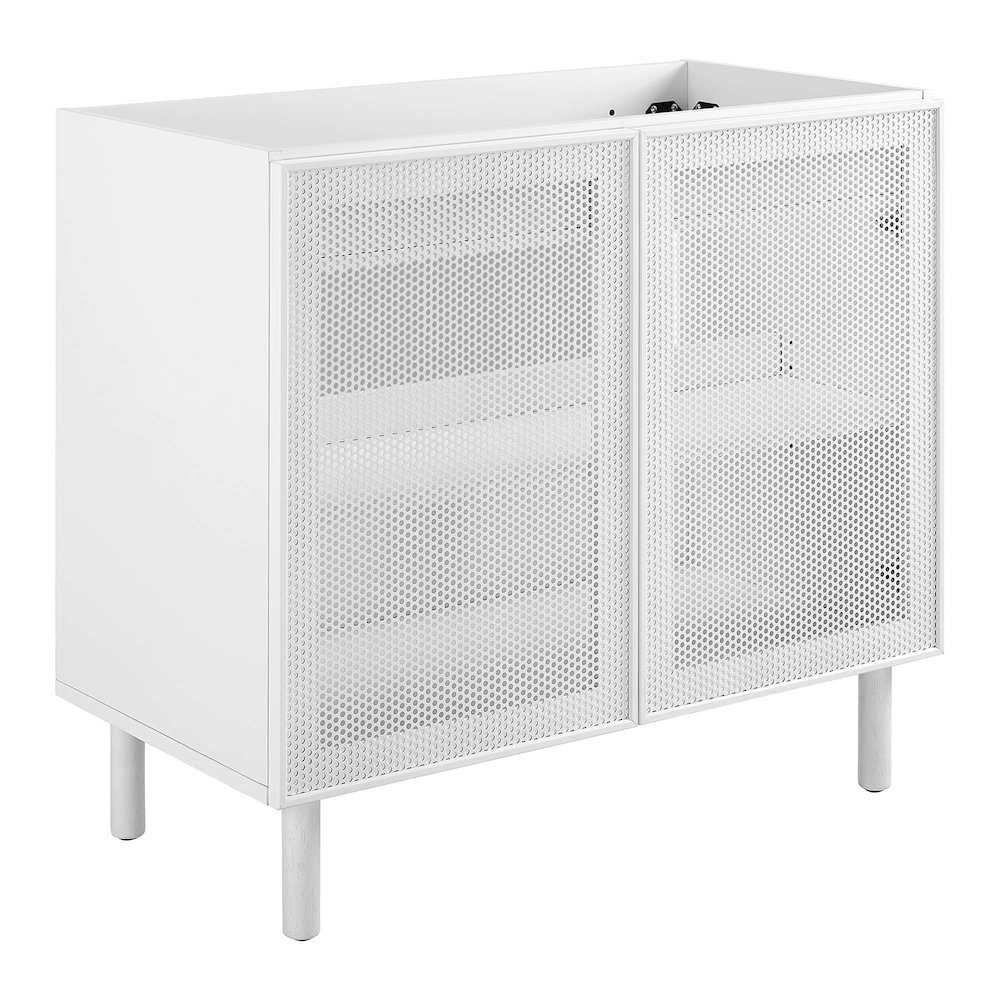 Calla 36" Perforated Metal Bathroom Vanity Cabinet (Sink Basin Not Included). Picture 1