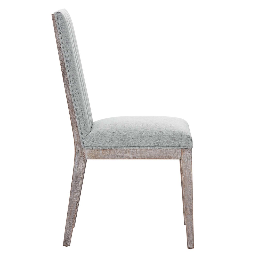Maisonette French Vintage Tufted Fabric Dining Side Chairs Set of 2. Picture 4
