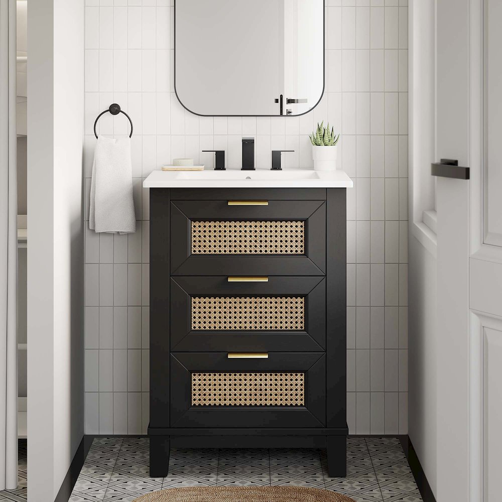 Dixie 24” Solid Wood Bathroom Vanity Cabinet (Sink Basin Not Included). Picture 10