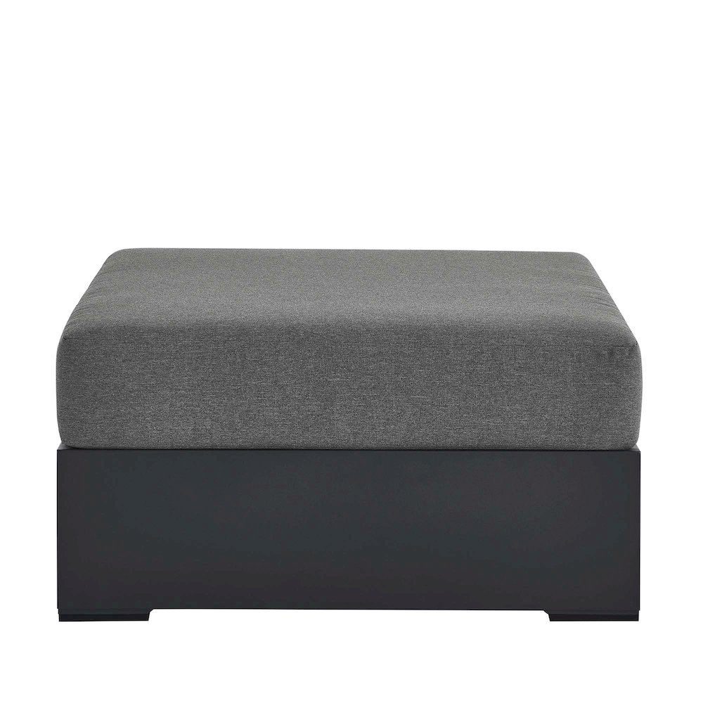 Tahoe Outdoor Patio Powder-Coated Aluminum Ottoman. Picture 4