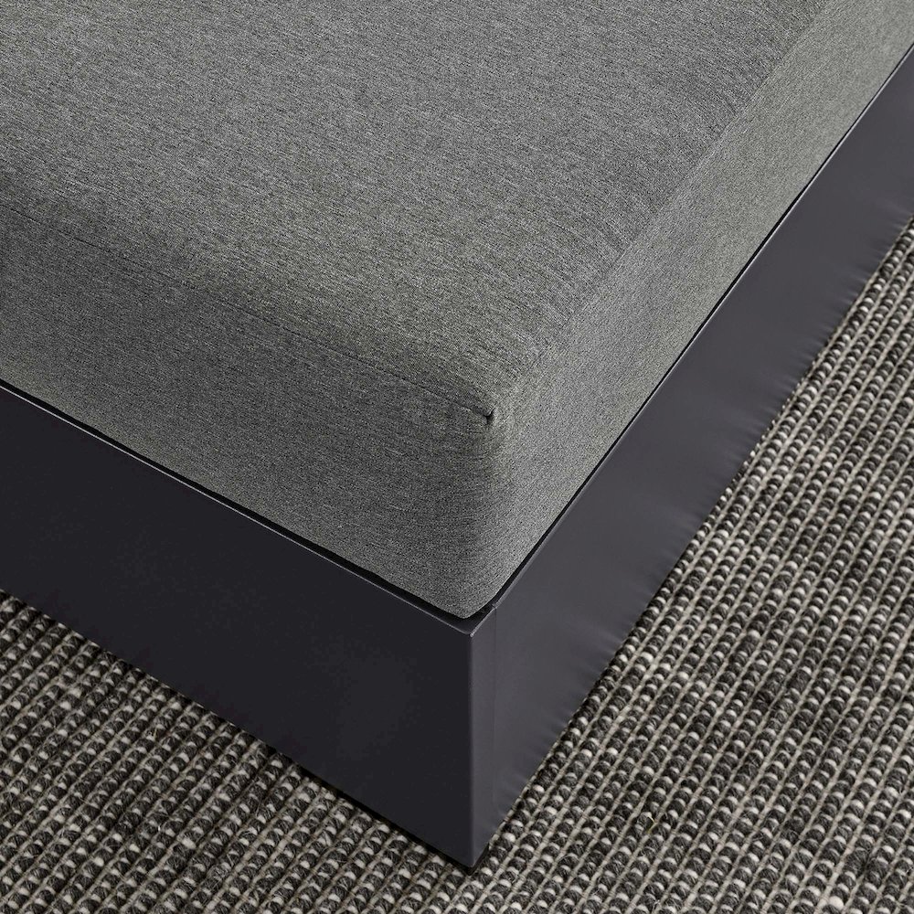 Tahoe Outdoor Patio Powder-Coated Aluminum Ottoman. Picture 8