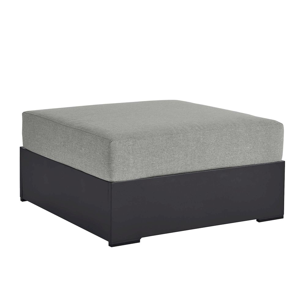 Tahoe Outdoor Patio Powder-Coated Aluminum Ottoman. Picture 1