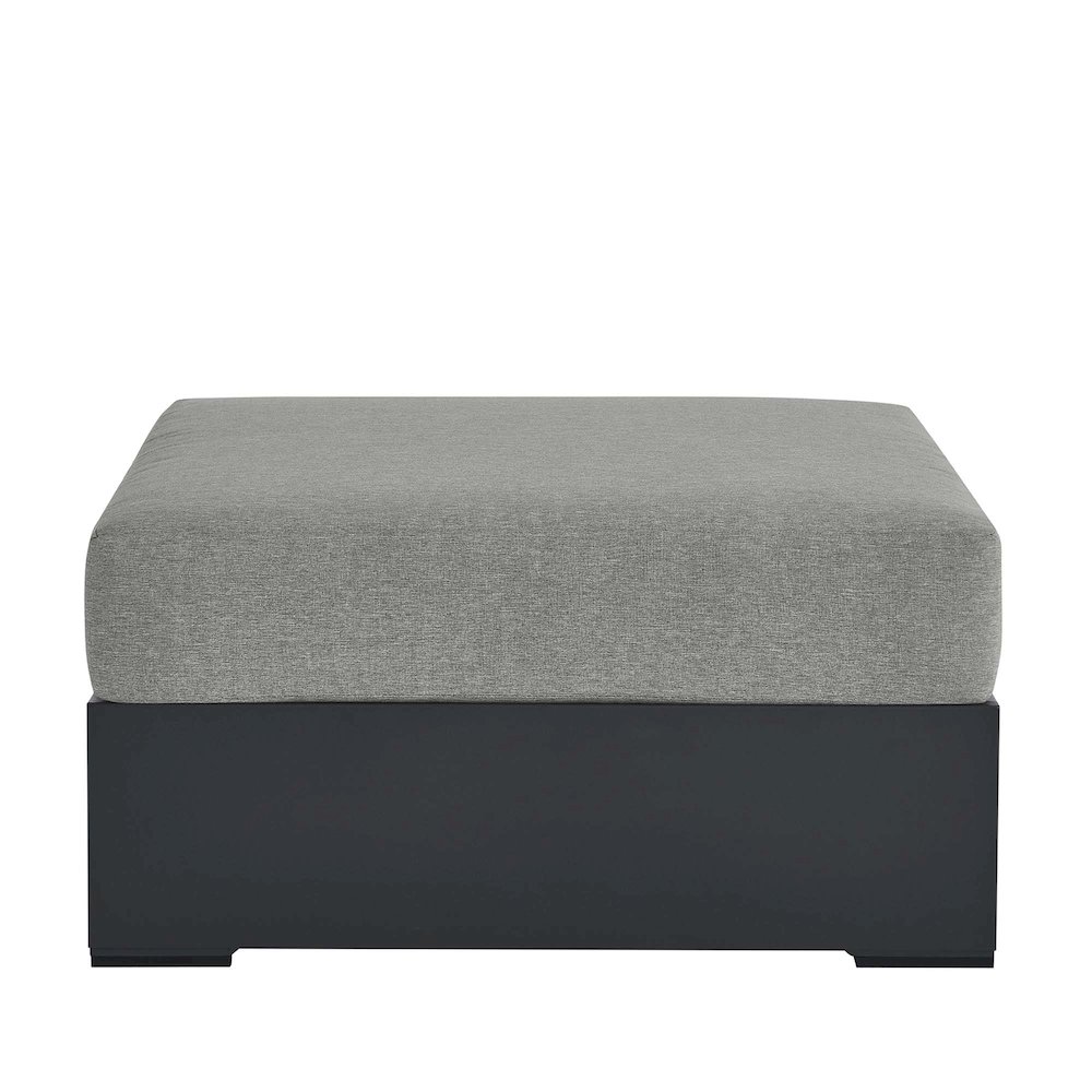 Tahoe Outdoor Patio Powder-Coated Aluminum Ottoman. Picture 4
