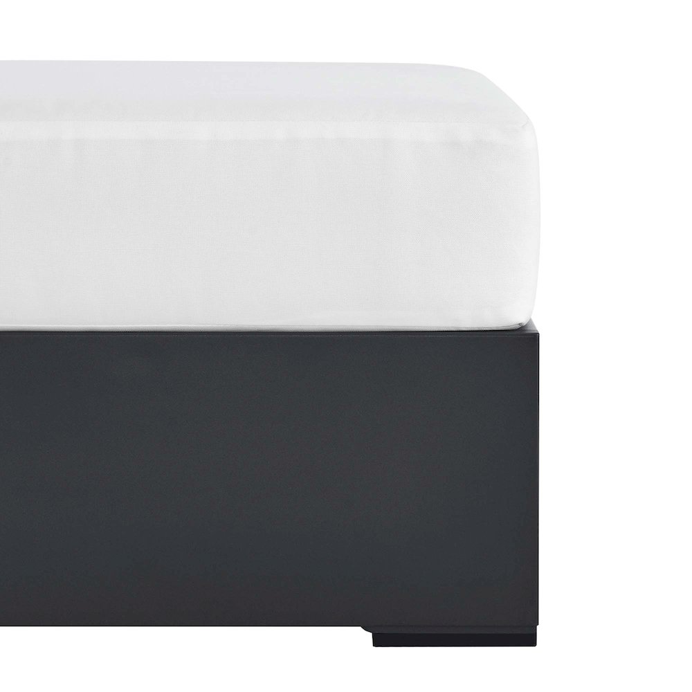 Tahoe Outdoor Patio Powder-Coated Aluminum Ottoman. Picture 6