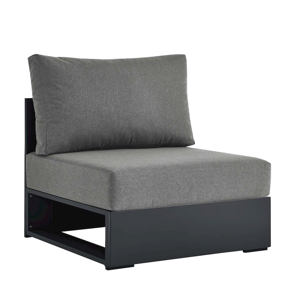 Tahoe Outdoor Patio Powder-Coated Aluminum Modular Armless Chair. Picture 1