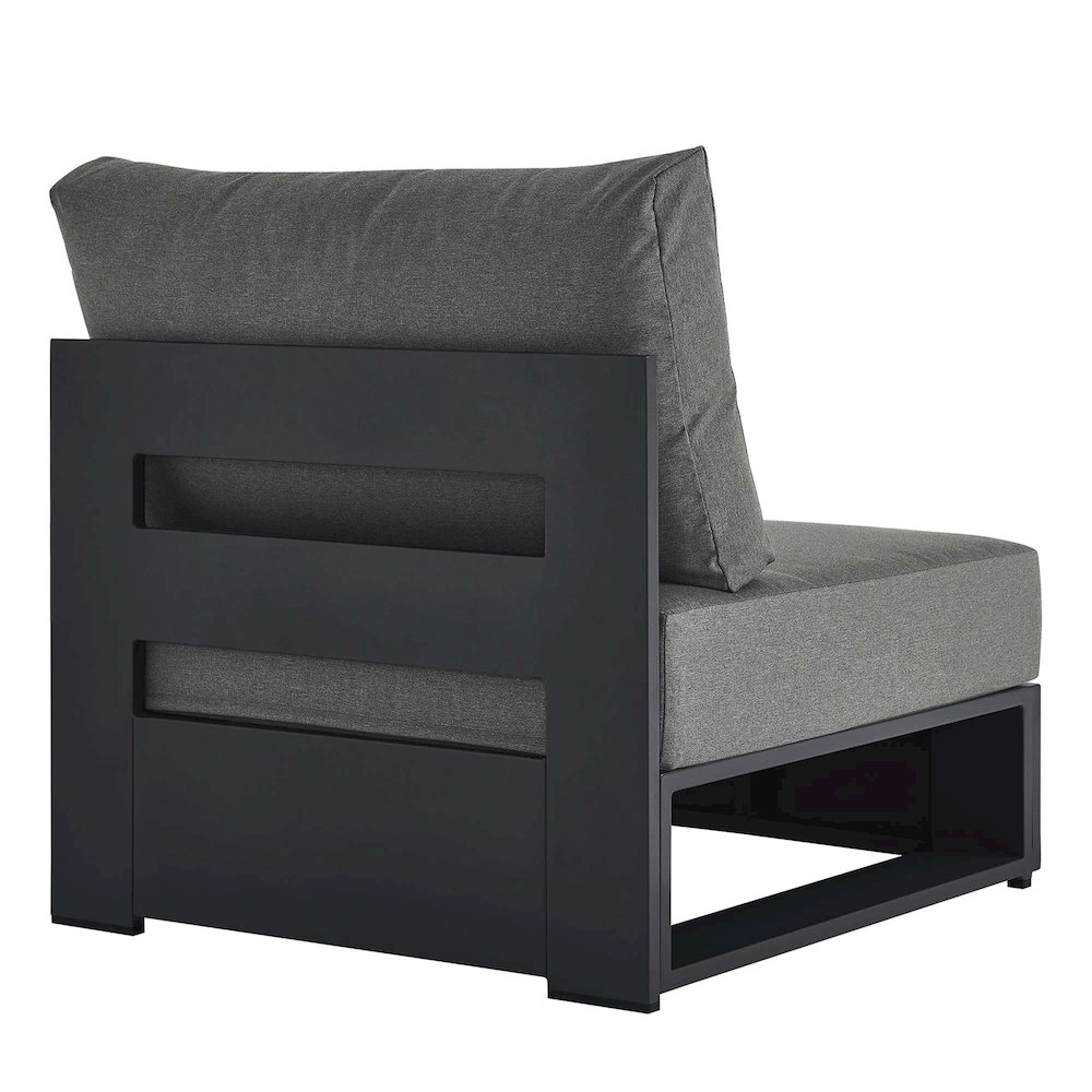 Tahoe Outdoor Patio Powder-Coated Aluminum Modular Armless Chair. Picture 5