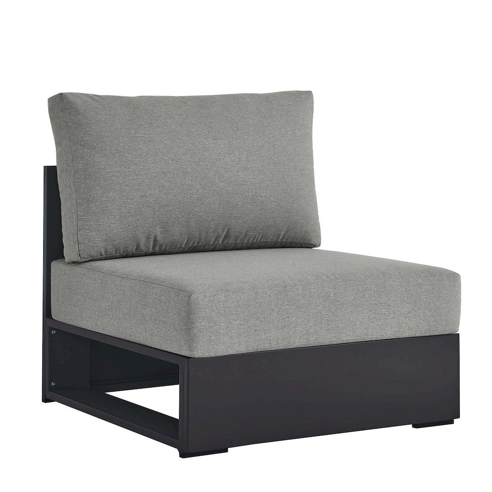 Tahoe Outdoor Patio Powder-Coated Aluminum Modular Armless Chair. Picture 1