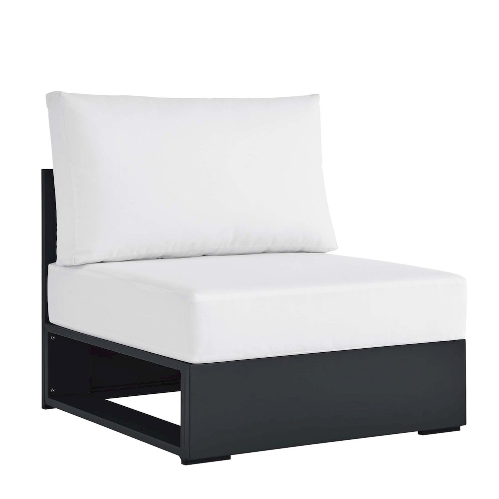Tahoe Outdoor Patio Powder-Coated Aluminum Modular Armless Chair. Picture 1