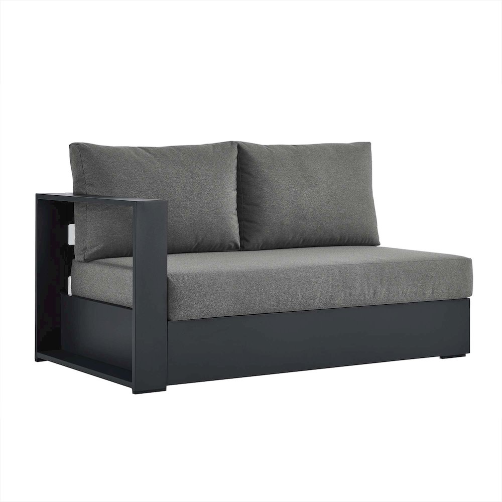 Tahoe Outdoor Patio Powder-Coated Aluminum Modular Left-Facing Loveseat. Picture 1