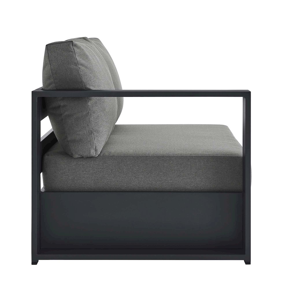 Tahoe Outdoor Patio Powder-Coated Aluminum Modular Left-Facing Loveseat. Picture 4