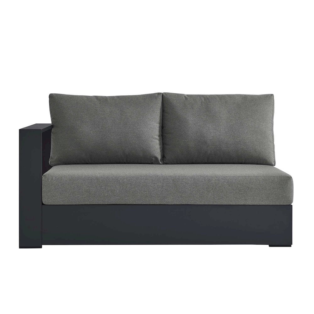 Tahoe Outdoor Patio Powder-Coated Aluminum Modular Left-Facing Loveseat. Picture 6