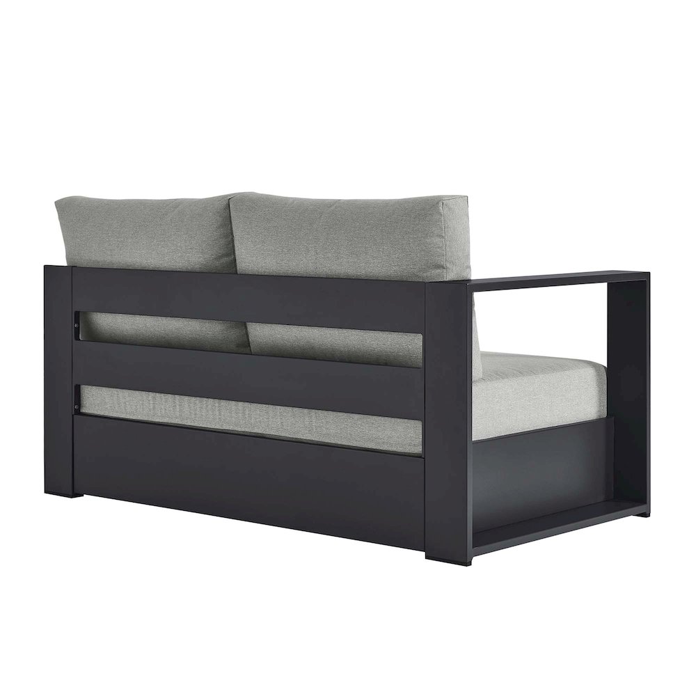 Tahoe Outdoor Patio Powder-Coated Aluminum Modular Left-Facing Loveseat. Picture 5