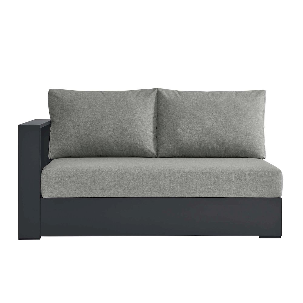 Tahoe Outdoor Patio Powder-Coated Aluminum Modular Left-Facing Loveseat. Picture 6