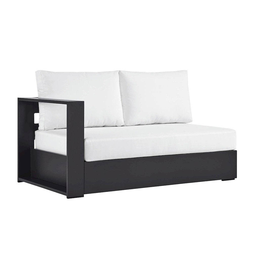 Tahoe Outdoor Patio Powder-Coated Aluminum Modular Left-Facing Loveseat. Picture 1