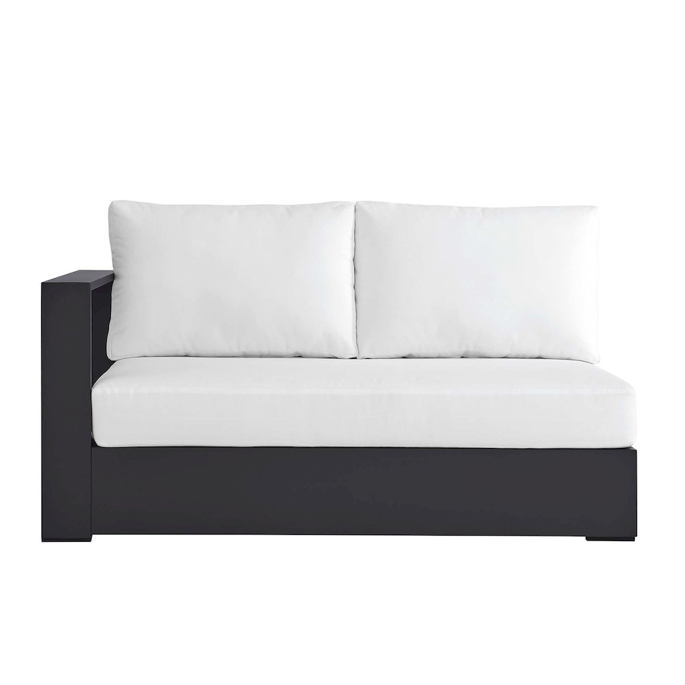 Tahoe Outdoor Patio Powder-Coated Aluminum Modular Left-Facing Loveseat. Picture 6