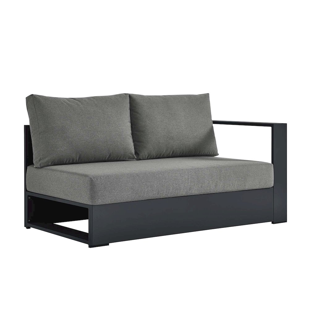 Tahoe Outdoor Patio Powder-Coated Aluminum Modular Right-Facing Loveseat. Picture 1