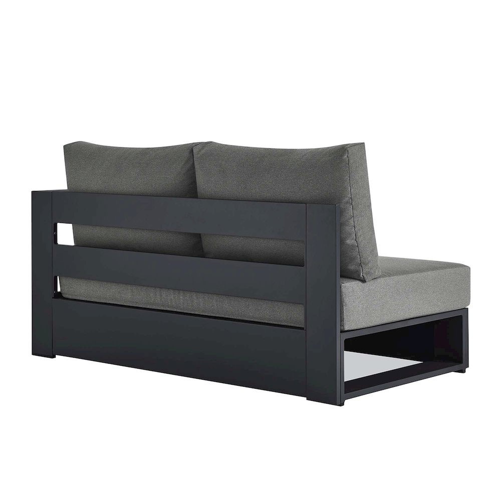 Tahoe Outdoor Patio Powder-Coated Aluminum Modular Right-Facing Loveseat. Picture 5