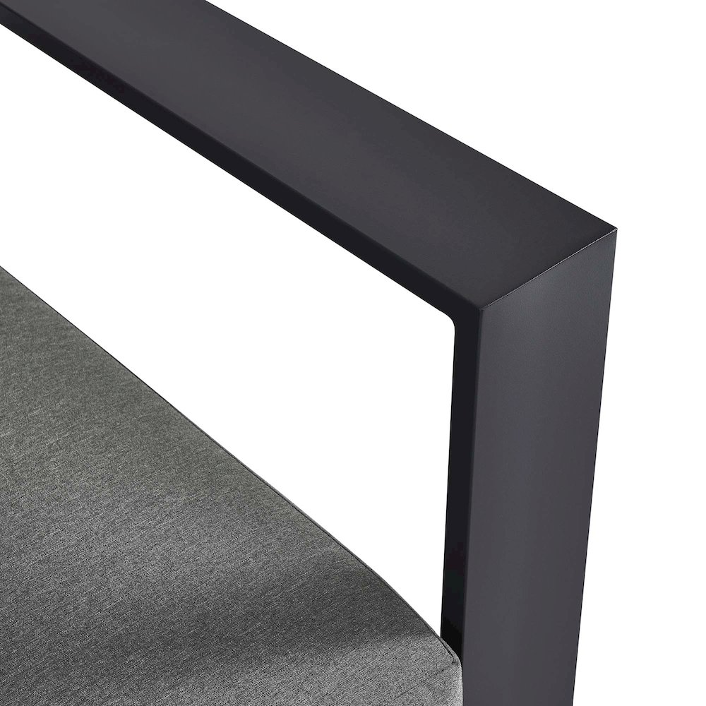 Tahoe Outdoor Patio Powder-Coated Aluminum Modular Right-Facing Loveseat. Picture 7