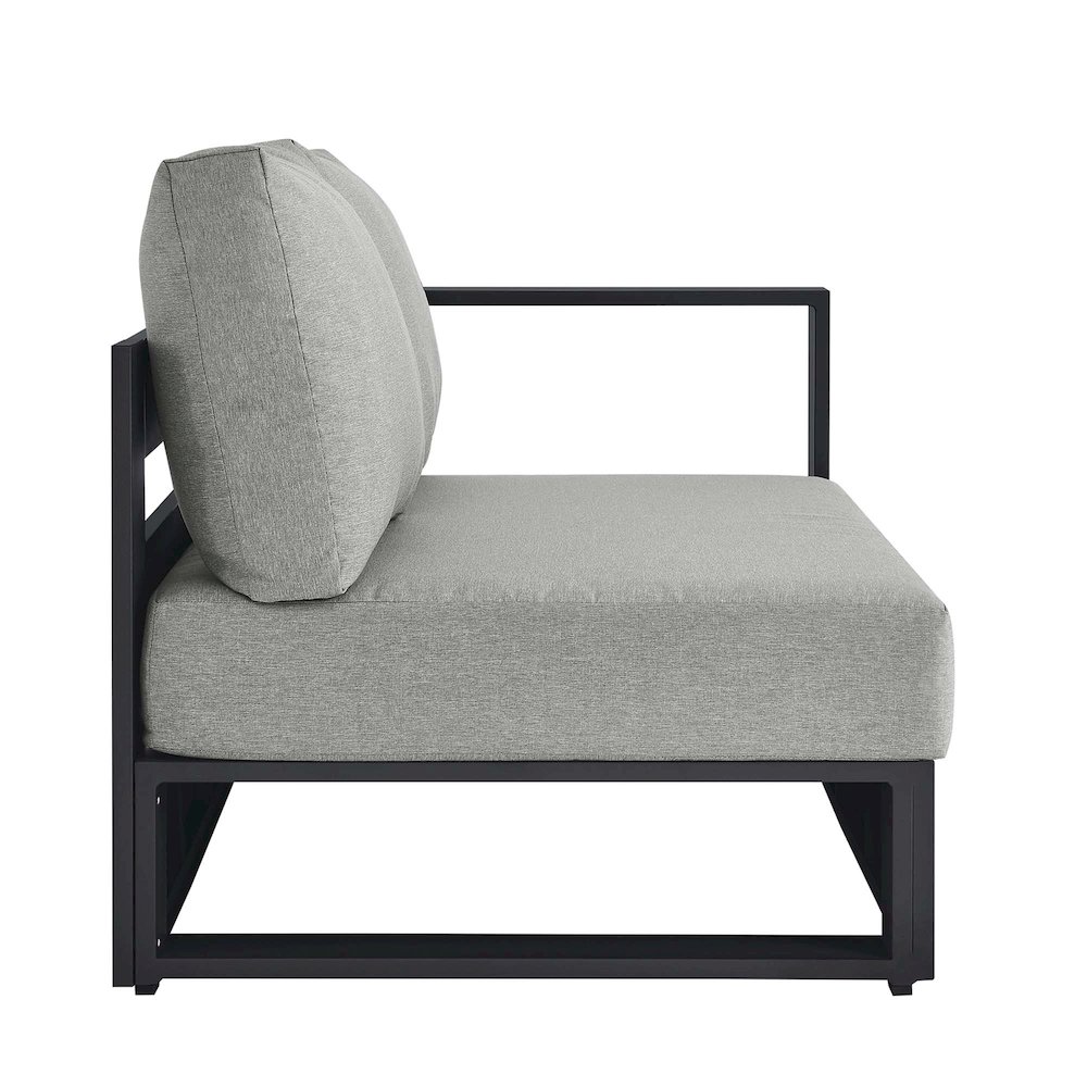 Tahoe Outdoor Patio Powder-Coated Aluminum Modular Right-Facing Loveseat. Picture 4